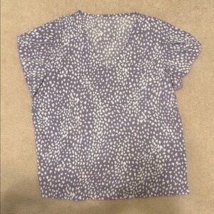 Purple Patterned Women's Top